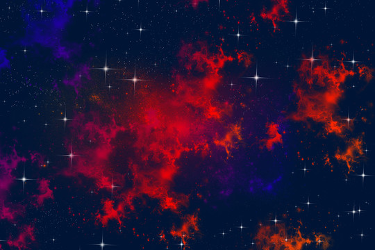 紅色星空背景