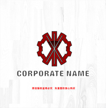 米字標(biāo)志齒輪logo