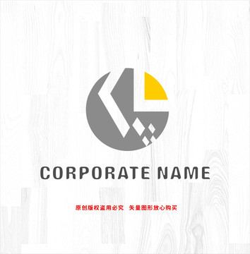 KL字母标志科技logo