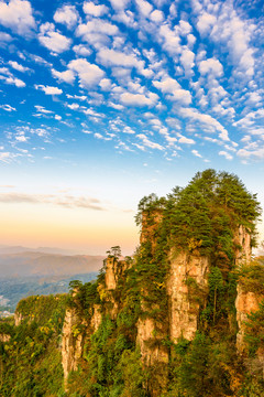 天子山日落美景