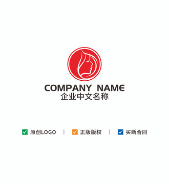 美容美女美甲logo