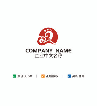 足疗足道logo