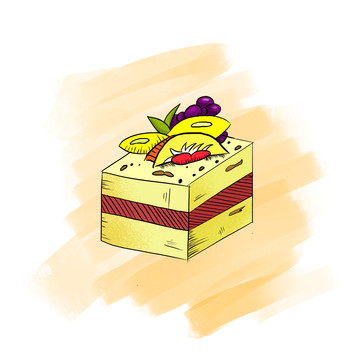 蛋糕插画