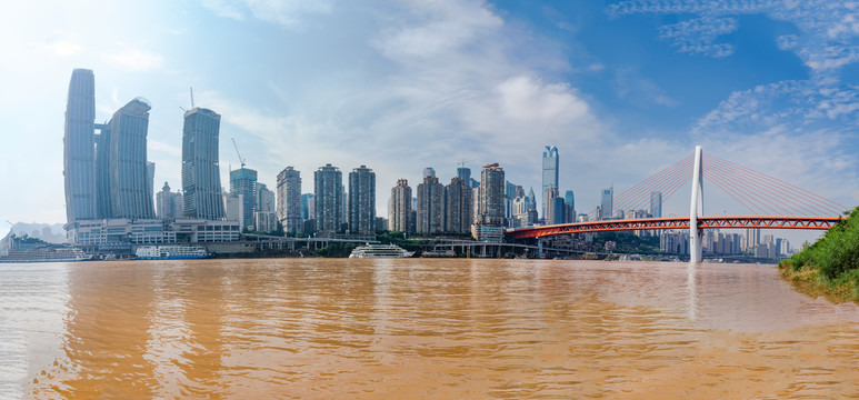 重庆朝天门千厮门大桥大画幅全景