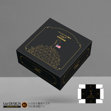 榴蓮禮盒包裝設(shè)計(jì)展開圖