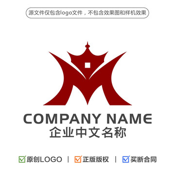 字母M标志楼宇LOGO