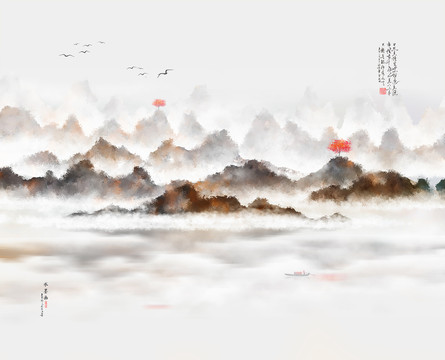 酒店山水畫