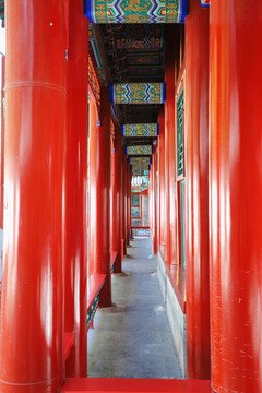 中式长廊柱子
