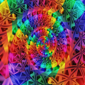 炫彩螺旋裝飾圖案