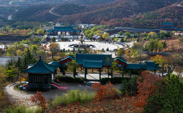 秋日的山东省威海市仙姑顶景区风