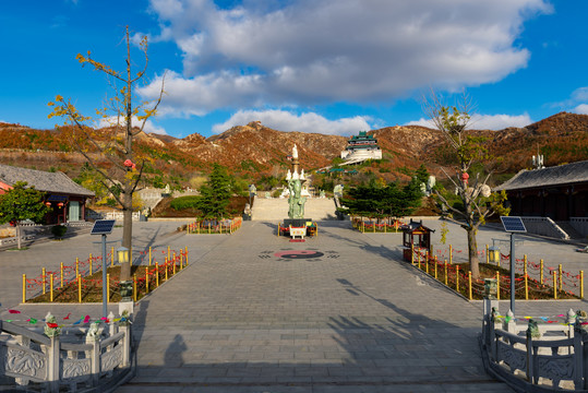 秋日的山东省威海市仙姑顶景区风