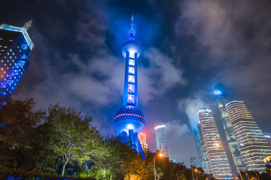 上海东方明珠塔夜景