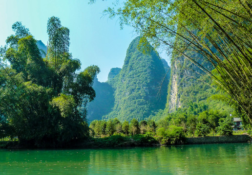 阳朔漓江遇龙河