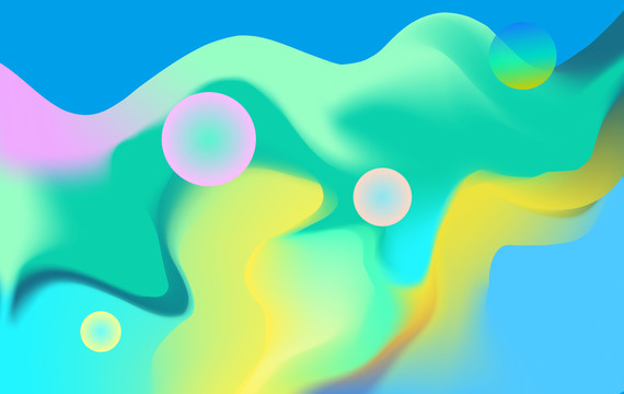 小清新流體插畫