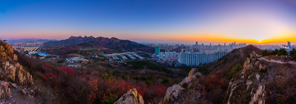 青岛浮山全景城市