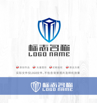 YM字母标志盾建筑logo