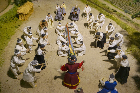 韩国干旱季节祈雨祭仪式场景