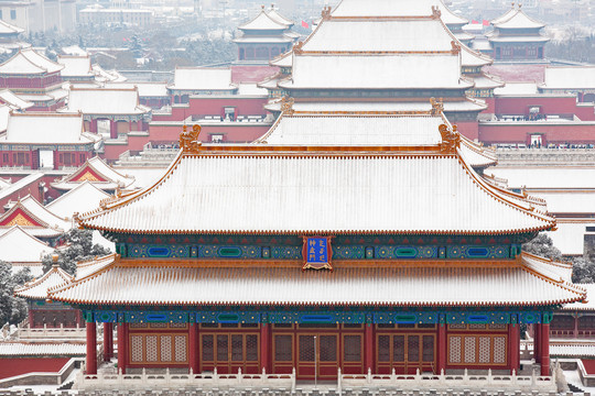 北京故宫雪景风光