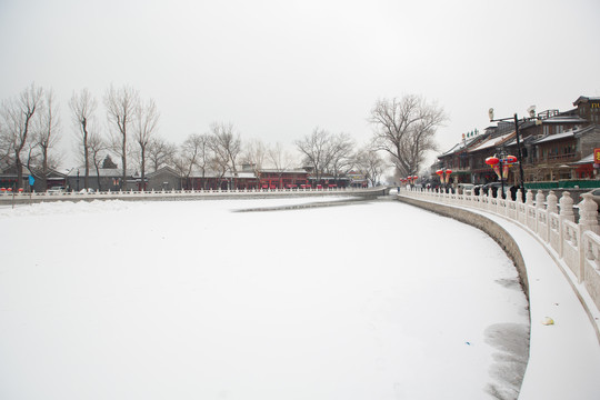 北京什刹海雪景