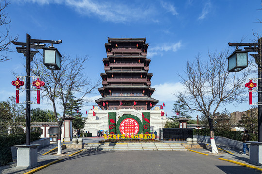 仿古建筑大风阁