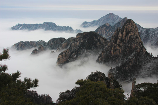 冬日黄山