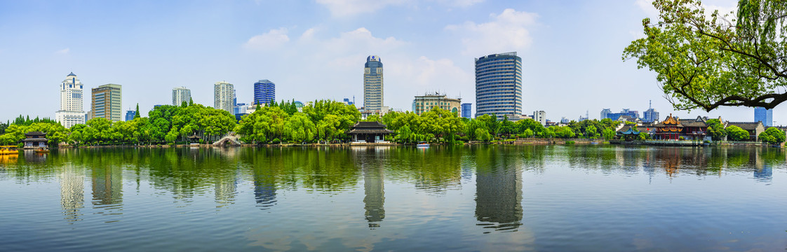 宁波月湖风光高清全景图