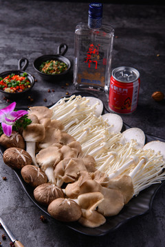 火鍋菜品菌菇組合