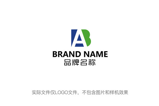 AB文字logo