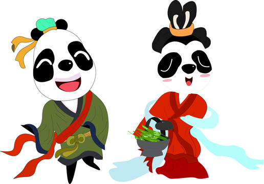 熊貓cdr矢量圖插畫源文件萌寵