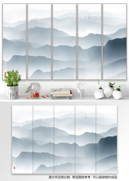 抽象意境山水畫