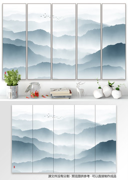 手繪山水