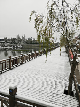 古镇雪景