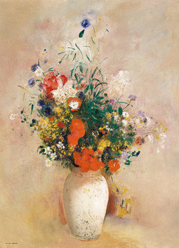 奥迪隆·雷东花瓶与花