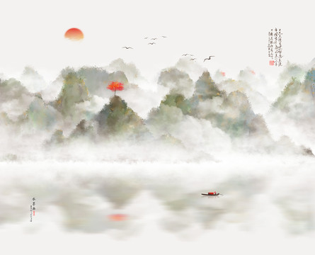水墨裝飾畫