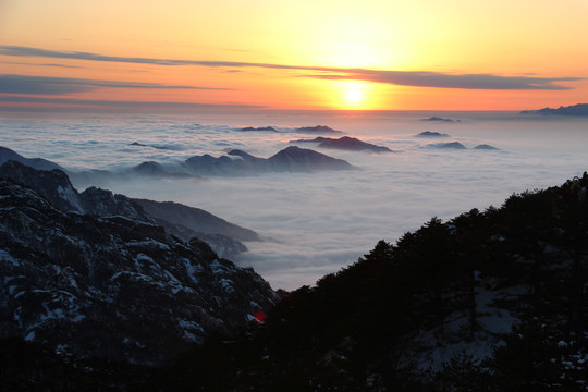 黄山日出