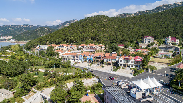 航拍青岛崂山风景区