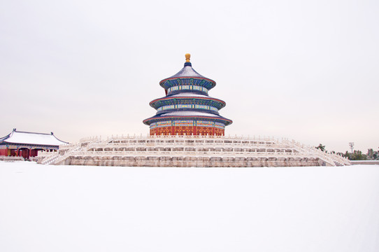 天坛雪景