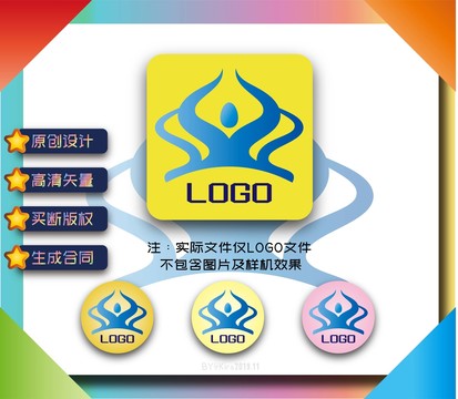 瑜伽logo健身logo