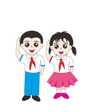 紅領(lǐng)少選隊(duì)員敬禮