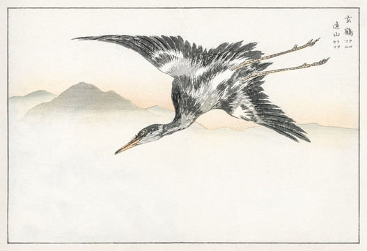 沼田荷舟遠(yuǎn)山玄鶴
