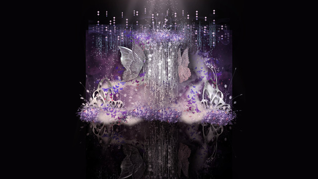 夢(mèng)幻紫色蝴蝶迎賓區(qū)