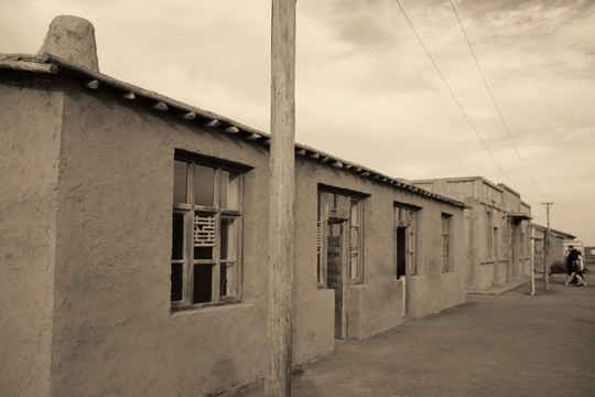 解放初期房屋黑白老照片