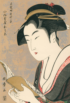 喜多川歌麿木挽町新村落小伊勢屋