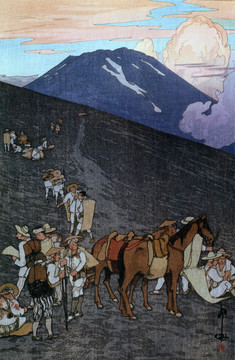 吉田博冨士拾景馬返