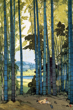 吉田博竹林