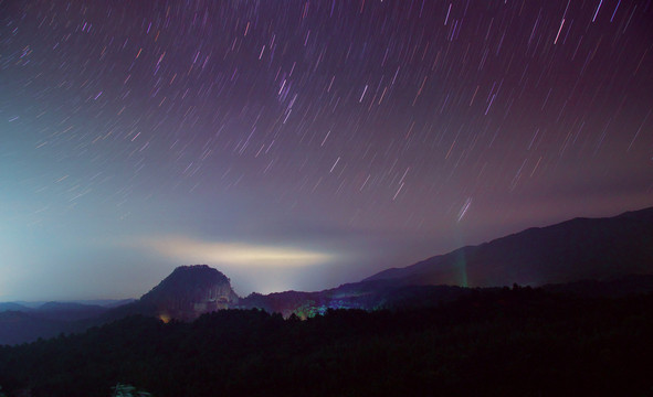 麦积山星空