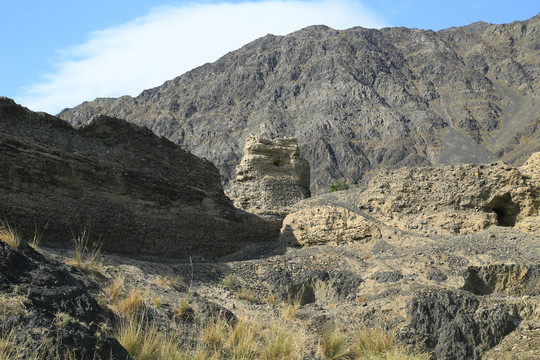 新疆达坂城古镇景区峡口古城遗址