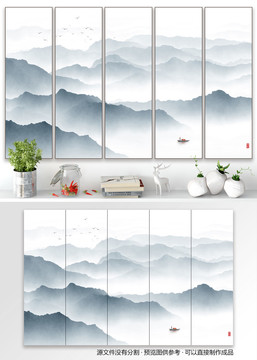 屏風(fēng)山水畫