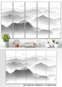 抽象意境水墨畫