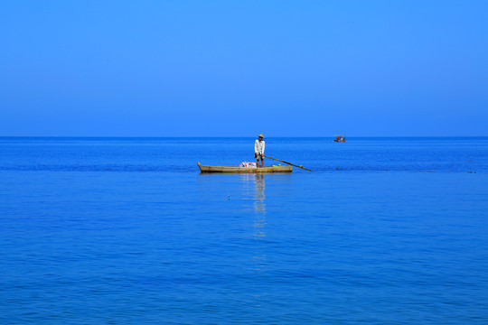 大海海湾渔船民